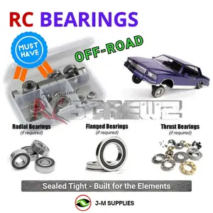 RCScrewZ Rubber Shielded Bearing Kit rer075r for RedCat 1979 Monte Carlo Lowrider 1/10 | PRO