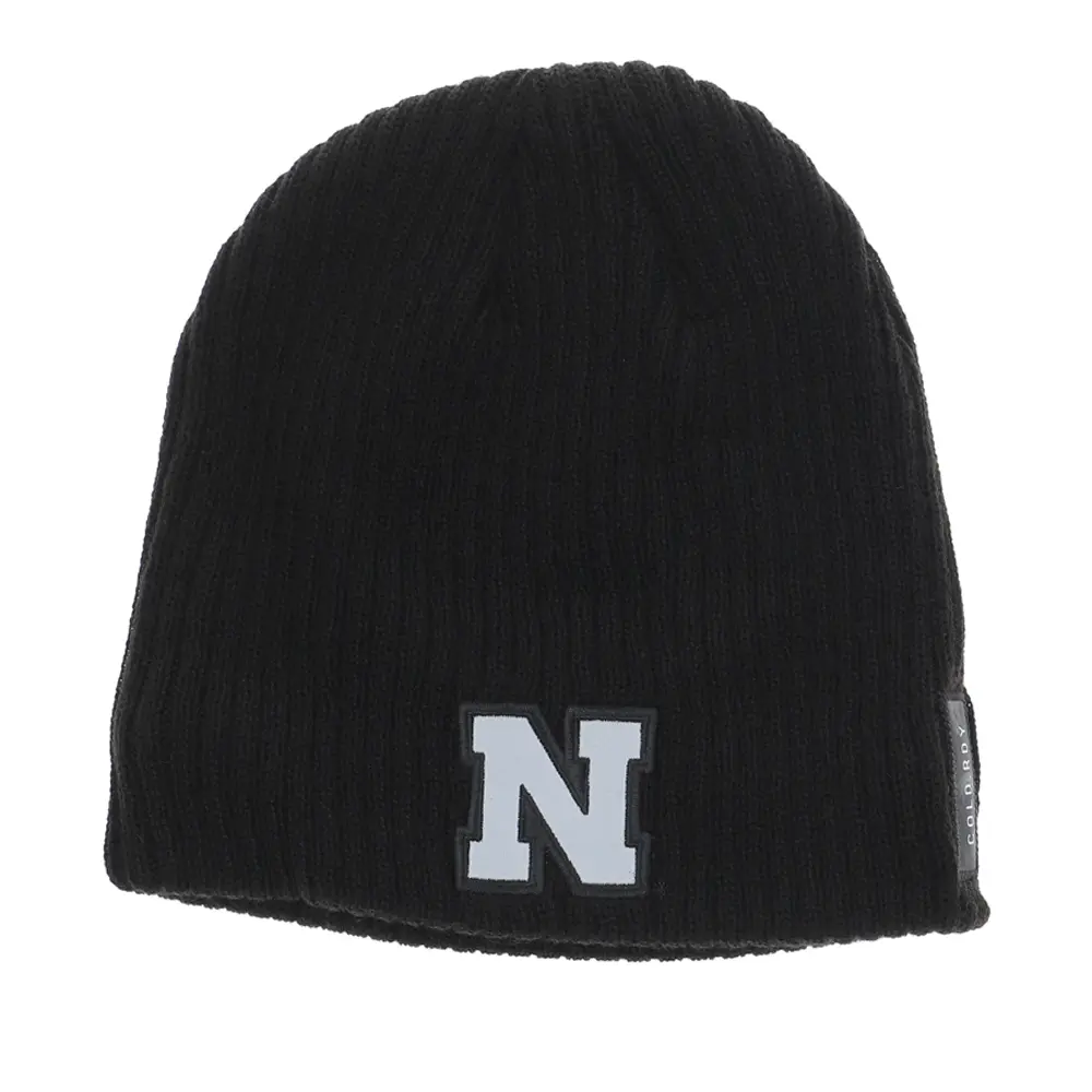 adidas Mens Nebraska Cornhuskers Knit Beanie Casual - Black adidas Mens Nebraska Cornhuskers Knit Beanie Casual - Black