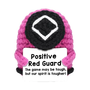 Handmade Crochet Squid Game Doll, Emotional Companion, Unisex Birthday Gift, Handcrafted Animal Plushie, Perfect for All Ages, Handmade Crochet Figure