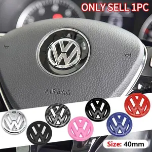 Volkswagen Car Steering Wheel Logo Decal Sticker, Interior Personalized Car Decorations, Creative Modification Replacement Part, Car Accessories