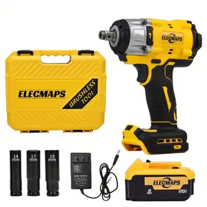 Brushless Cordless Drill And Impact Screwdriver, a Dual-Tool Electric Tool Combo Set, Includes Two 8.0Ah Batteries And a Charger, Compatible with The for dewalt 20V Battery System, 1500 Nm Impact Wrench, 1/2 Inch 1107 Ft-Lb Cordless Impact Gun