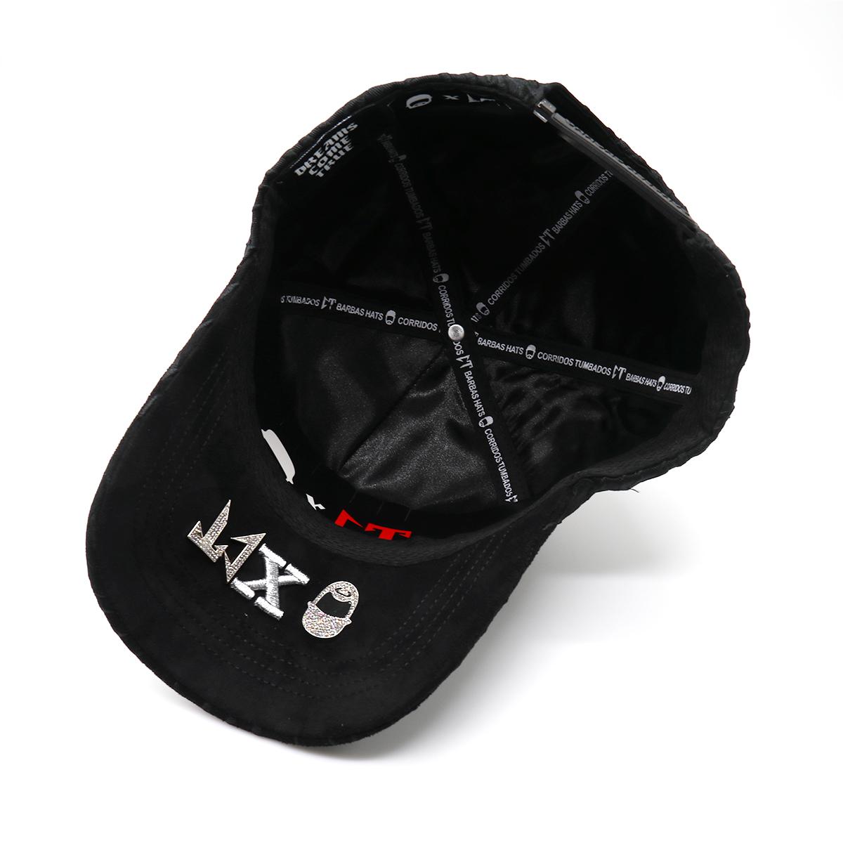 Streetwear Bling Cap with Triple Star Rhinestone Studs, Adjustable Hip Hop Snapback with Embossed Texture