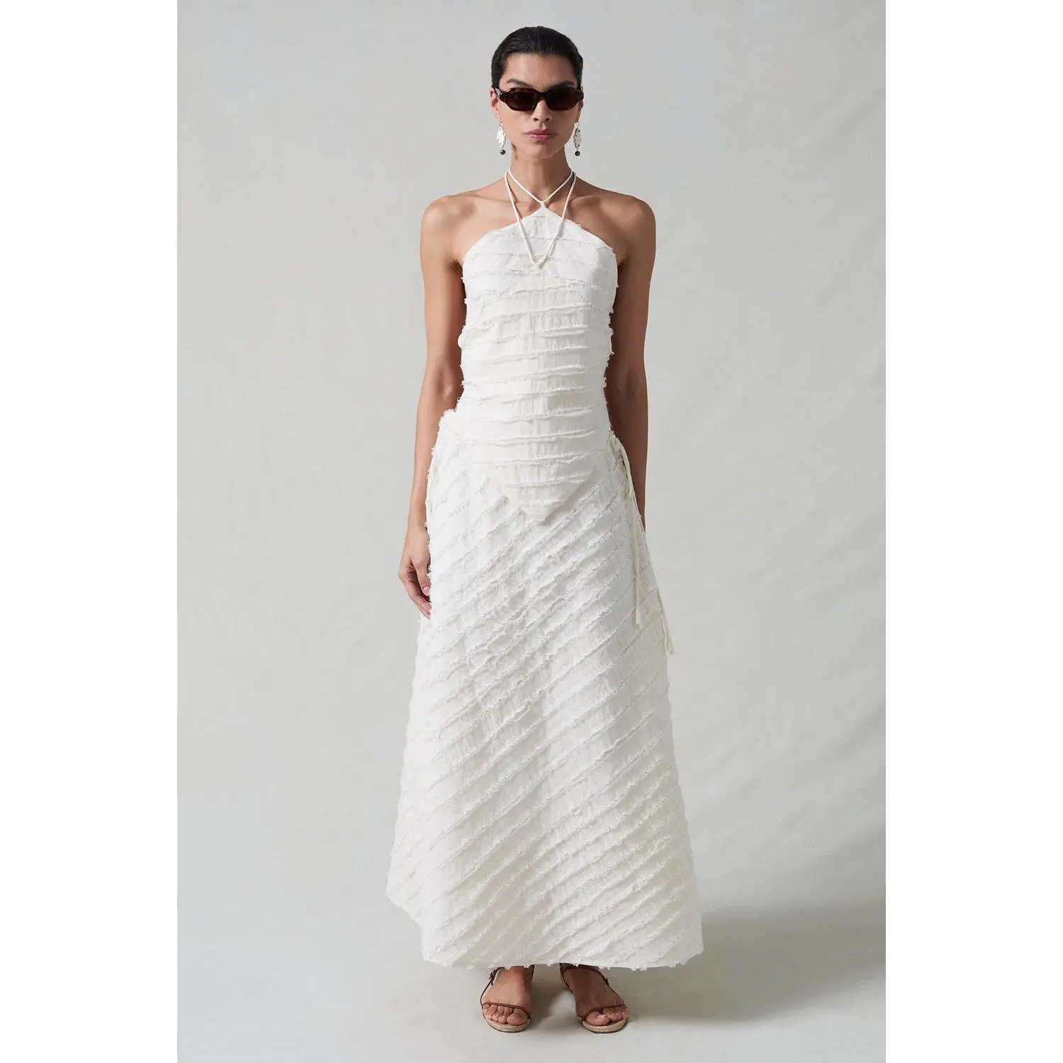 Million Strip Circle Skirt Natural