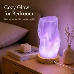 Purple Mood Lamp for Bedroom Decor, Dimmable Ambient Night Light for Dorm Room & Desk
