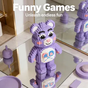 Fat Bear 3D Puzzle Building Blocks Decoration, Home Office Shelf Decor, Party Tabletop Display, Ideal Gift for Holidays