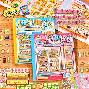 [Pixel Art Style] Store Stocking & Home Organization Sticker Scene Books, 2 Books=16 Scenes+32 Sticker Sheets+1:1 Large Reference Picture Lists | Best For Storage Enthusiast, Relaxing Puzzle Stickers, Decor, Journal Supplies, Phonecase Sticker, Stationary