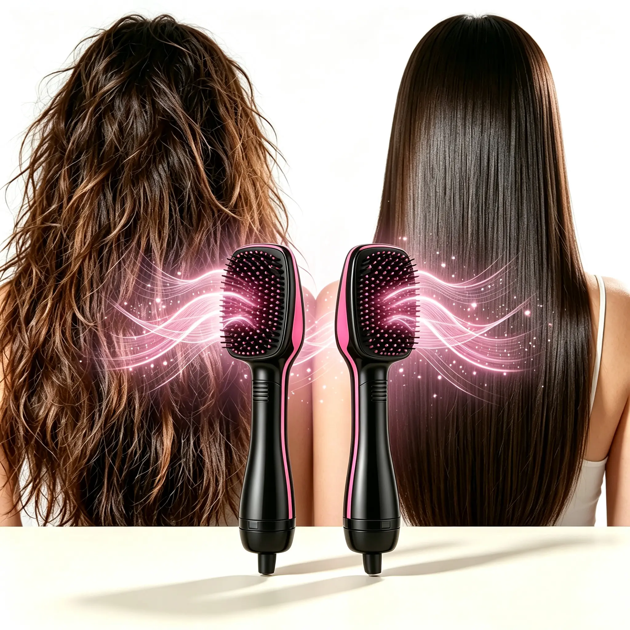 2 in 1 Multifunctional Hot Air Brush, Negative Ion Hair Dryer Brush, Comfort Comb Design Fast Drying Hair Styling Tool, Hairdressing Comb for Women Daily Hair Styling