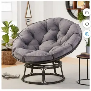 Better Homes & Gardens Papasan Chair, Charcoal Gray