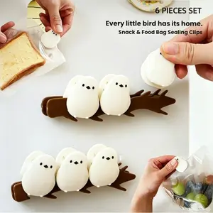 Magnetic Cute Bird Seal Clip, Moisture-Proof Freshness Lock Plastic Bag Sealer, Home Snack Seasoning Seal Clip, Reusable Closure Tool