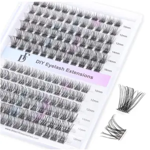DIY Cluster Lashes 280pcs Individual 30D Lashes Clusters D Curl Natural Eyelash Extension, False Eyelashes Lash Clusters At Home Lash Extensions