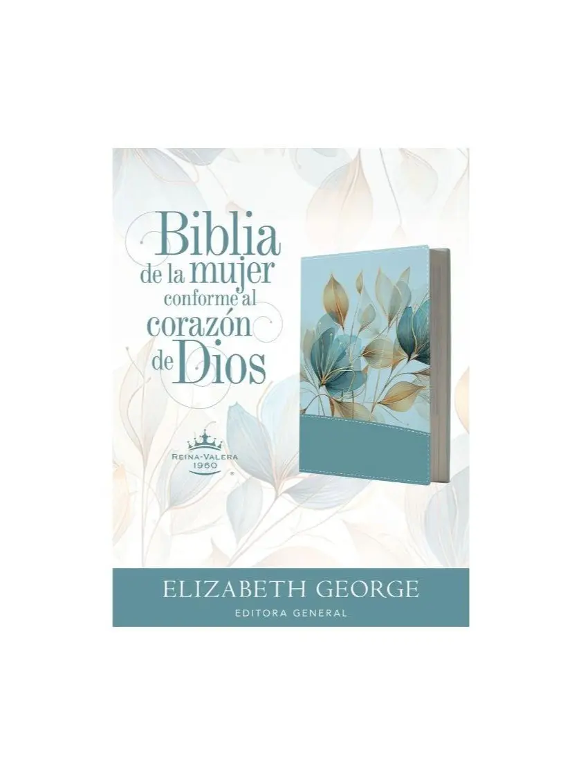 Biblia de la Mujer Conforme al Corazón de Dios RVR 1960 Edición Pétalos Devocional Simil Piel