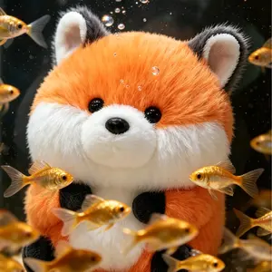 Cute Fox Stuffed Animal Plush, 5 Inch Small Fox Plush Toy for Car Dashboard, Office Desk & Home Decor, Soft Lightly Scented Plush Gift