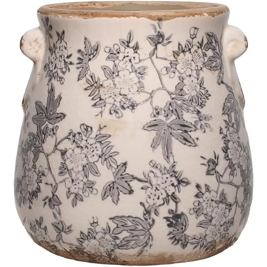 Rustic Farmhouse Ceramic Flower Pots, Vintage Antique Planters & Vase ...