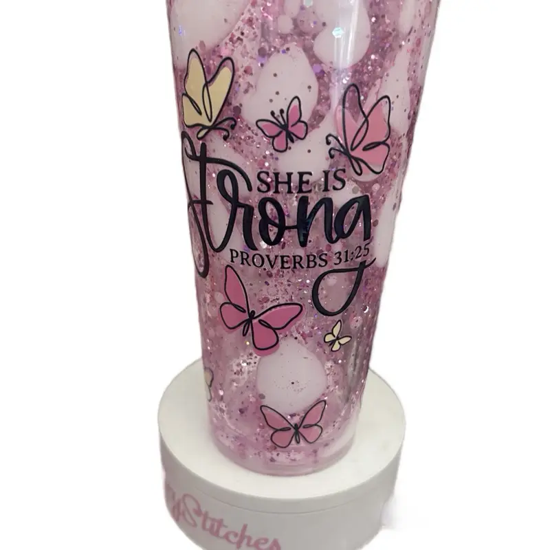 24oz acrylic snowglobe cup (lava)