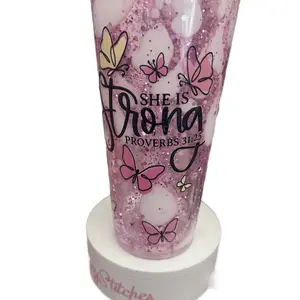 24oz acrylic snowglobe cup (lava)