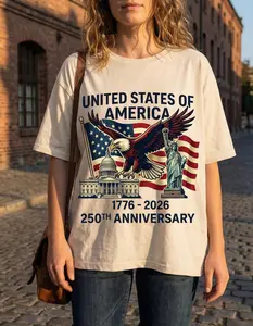 America Patriotic 250th Anniversary Gift, Statue of Liberty Shirt, American Eagle Celebration 1776-2026 Tee