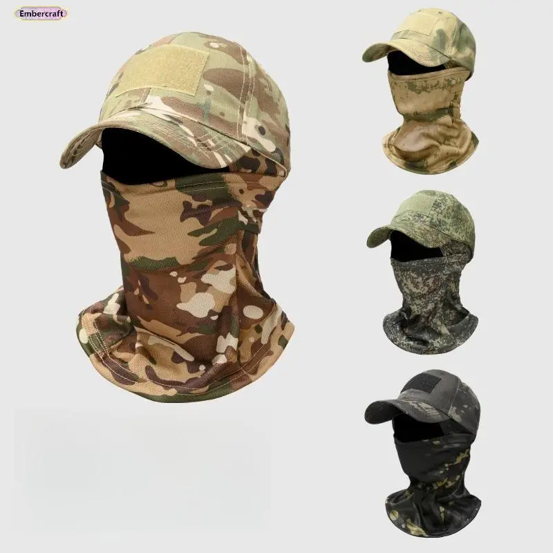 Outdoor Sports Sun Hat, Camo UPF Sun Protection Hat with Face Cover, Lightweight Breathable Baseball Cap for Fishing, Camping, Easter Gift, Outdoor Sports Hat