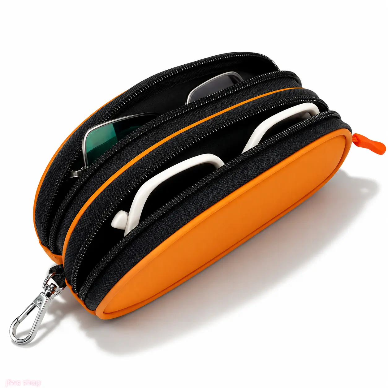 2026 New Double Zipper Glasses Storage Bag For Sunglasses And Prescription Eyewear With Shockproof Padding Portable Compact Travel Case Lightweight Durable Light Luxury US Design homedecor