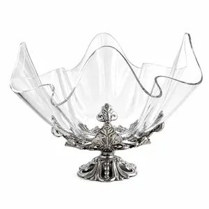 Fleur-De-Lis Stand Acrylic Bowl 14