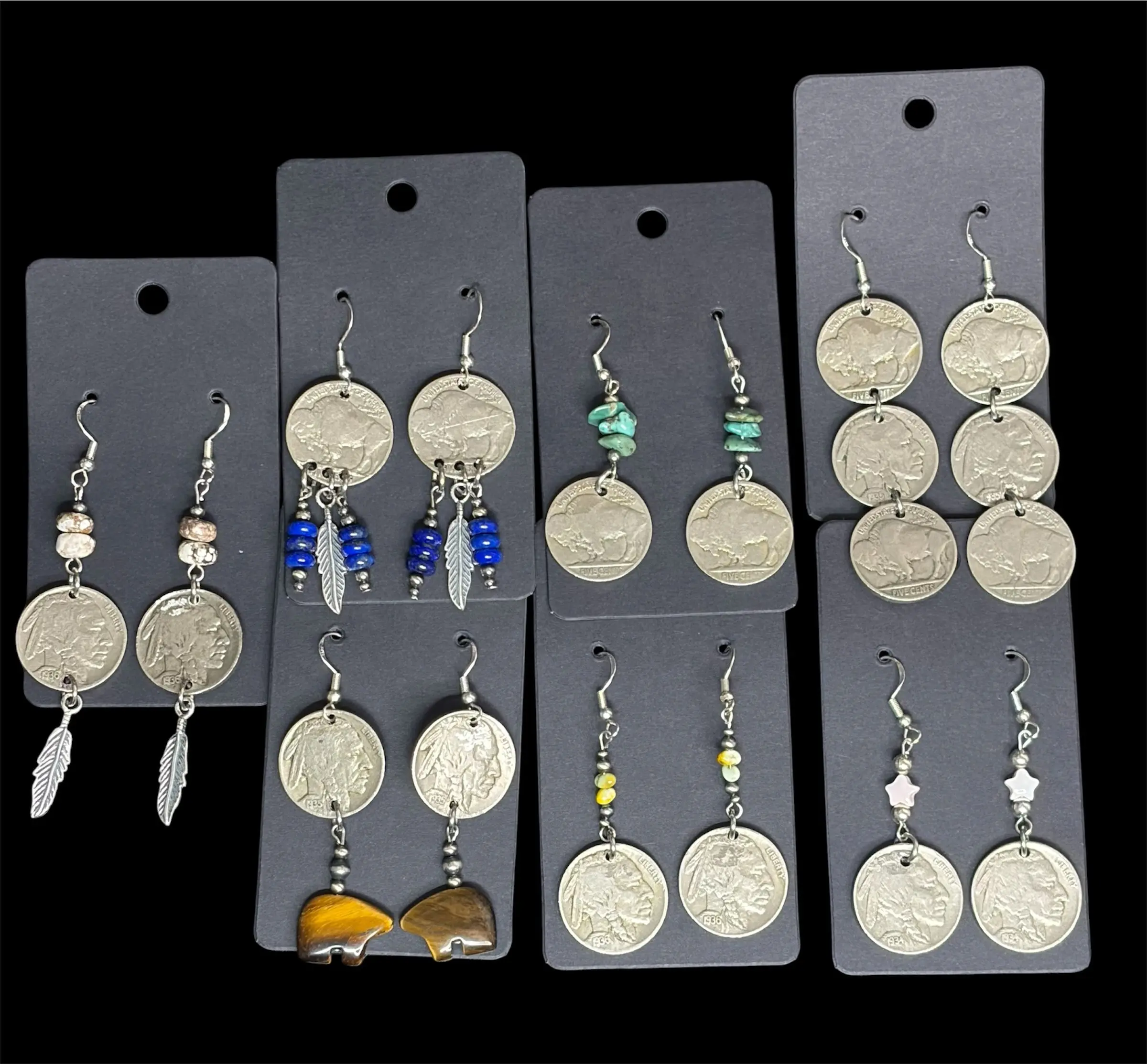 The Buffalo Nickel Earring Collection