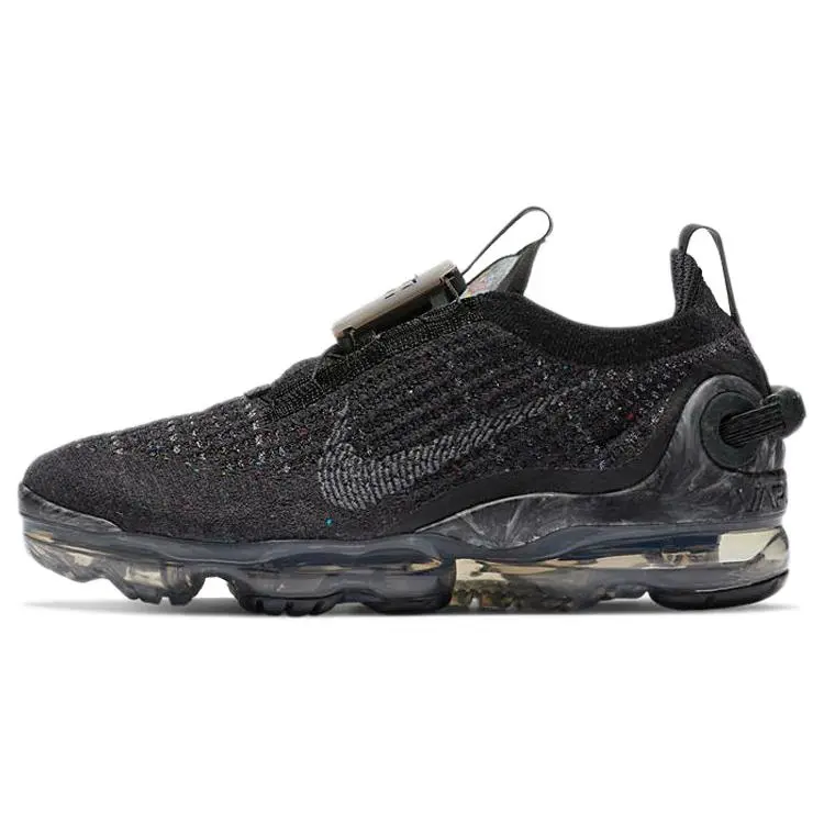 Nike Air VaporMax 2020 Flyknit Black Dark Grey Stylish Low Top Commuter Running Shoes Women's CJ6741-003