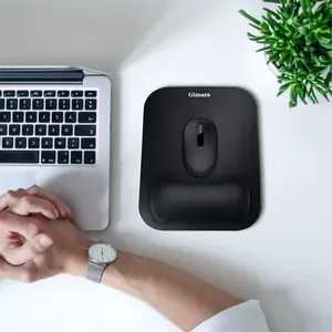 Mouse Pad with Wrist Rest, Large Smooth Superfine Fibre Memory Foam Ergonomic Mouse Pad, Comfortable Mousepad with Nonslip Base for Pain Relief, Laptop, Computer, Gaming, Office, 11 x 8.26''