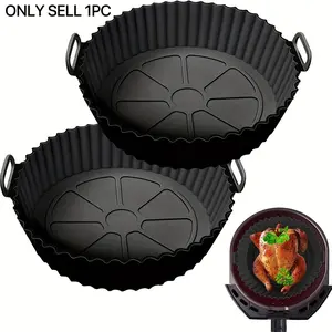 Silicone Air Fryer Liner, 1 Count Reusable Non-stick Heat Resistant Baking Mat, Baking Utensils for Home Kitchen, Kitchen Supplies, Bakeware, Baking Tools