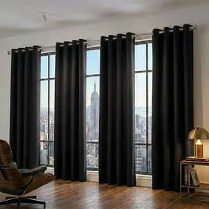 Four-piece thermal blackout curtains with blackout, noise reduction, soundproofing, energy-saving insulation, metal grommet top, for privacy protection in living rooms, bedrooms, and courtyards