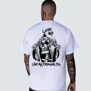 Love Me Like My Demons Do Print Men's T-Shirt, Alternative Style Shirt, Edgy T-shirt, Gift for Dark Aesthetic Lovers