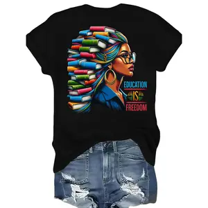 "100% Made in the USA U.S.A., 180 grams of education is free, black teacher books, black history month t-shirt "