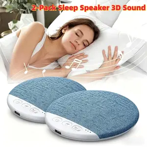 2-pcs  | 2026 Ultra-Slim Bone Conduction Pillow Speaker, Wireless Bluetooth Sleep Aid Speaker, Portable Rechargeable, Compatible with iOS & Android, Ideal for Couple & Family Gifts Audio