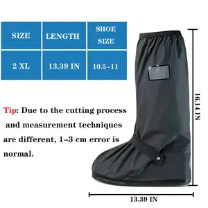 Gusto Lab (13.39in) 2XL Waterproof Rain Boot Shoe Cover Non-Slip Waterproof Boot Covers for Snow & Rain, Walking, Hiking & Motorcycle Gear Shoe Cover PVC Material Reusable & Foldable Black,Summer vibes,tiktok shop spring glow up