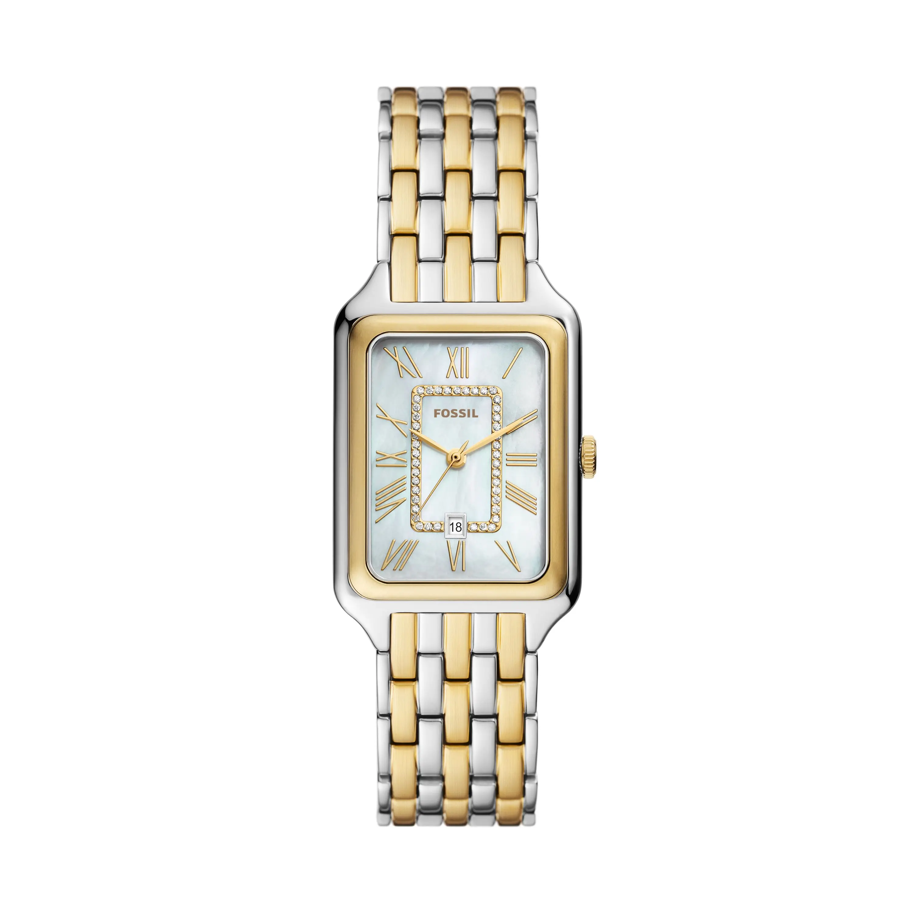 Fossil Women's Raquel Three-Hand Date, Two-Tone Stainless Steel Watch