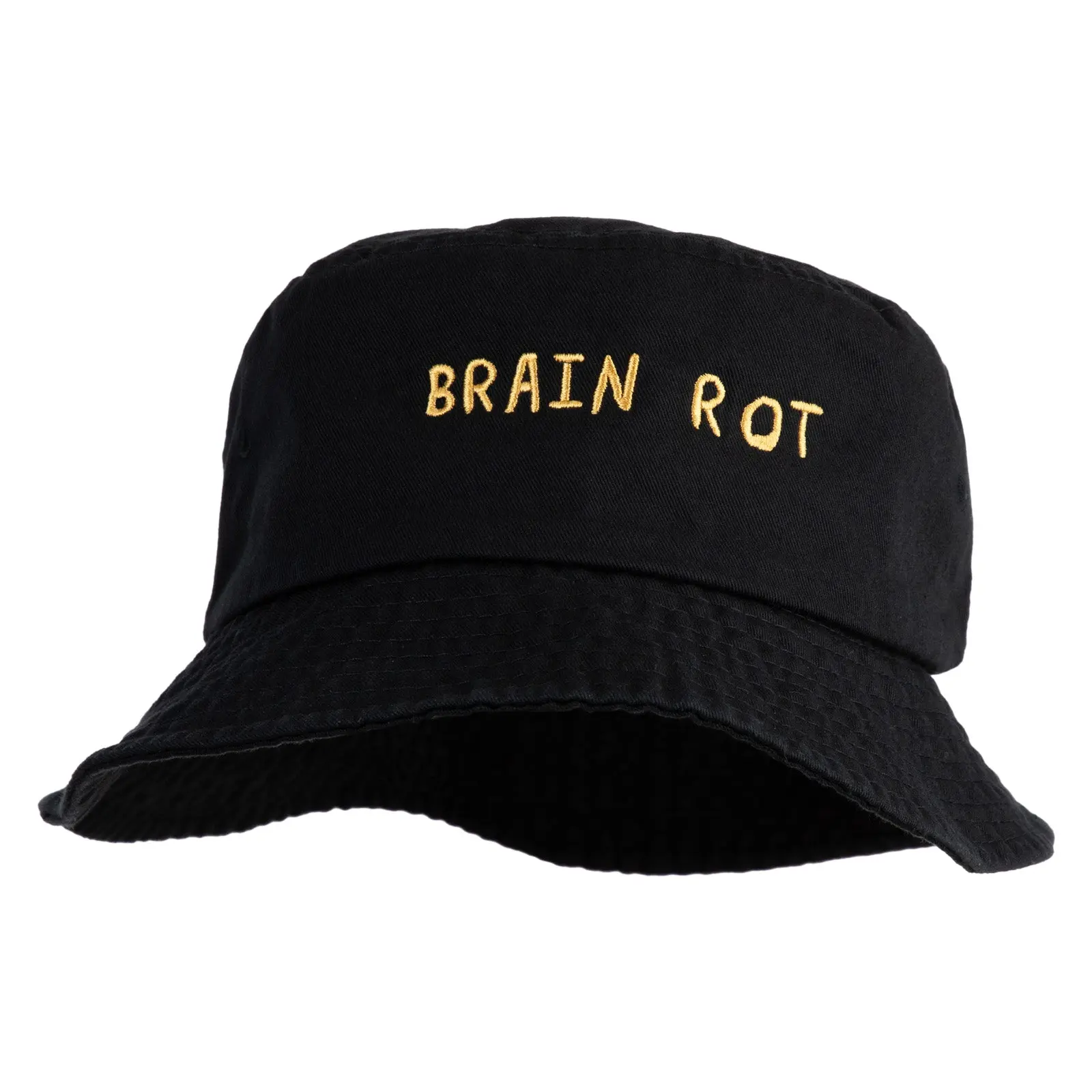 Brain Rot Design Embroidered Unisex Crushable Bucket Hat