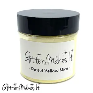 Pastel Yellow  Mica Powder - Perfect For All Arts And Crafts Powder