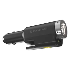 Scosche GoBat Pro 5-in-1 Emergency Tool, Seatbelt Cutter-Window Breaker-Flashlight-Car Charger-PowerBank