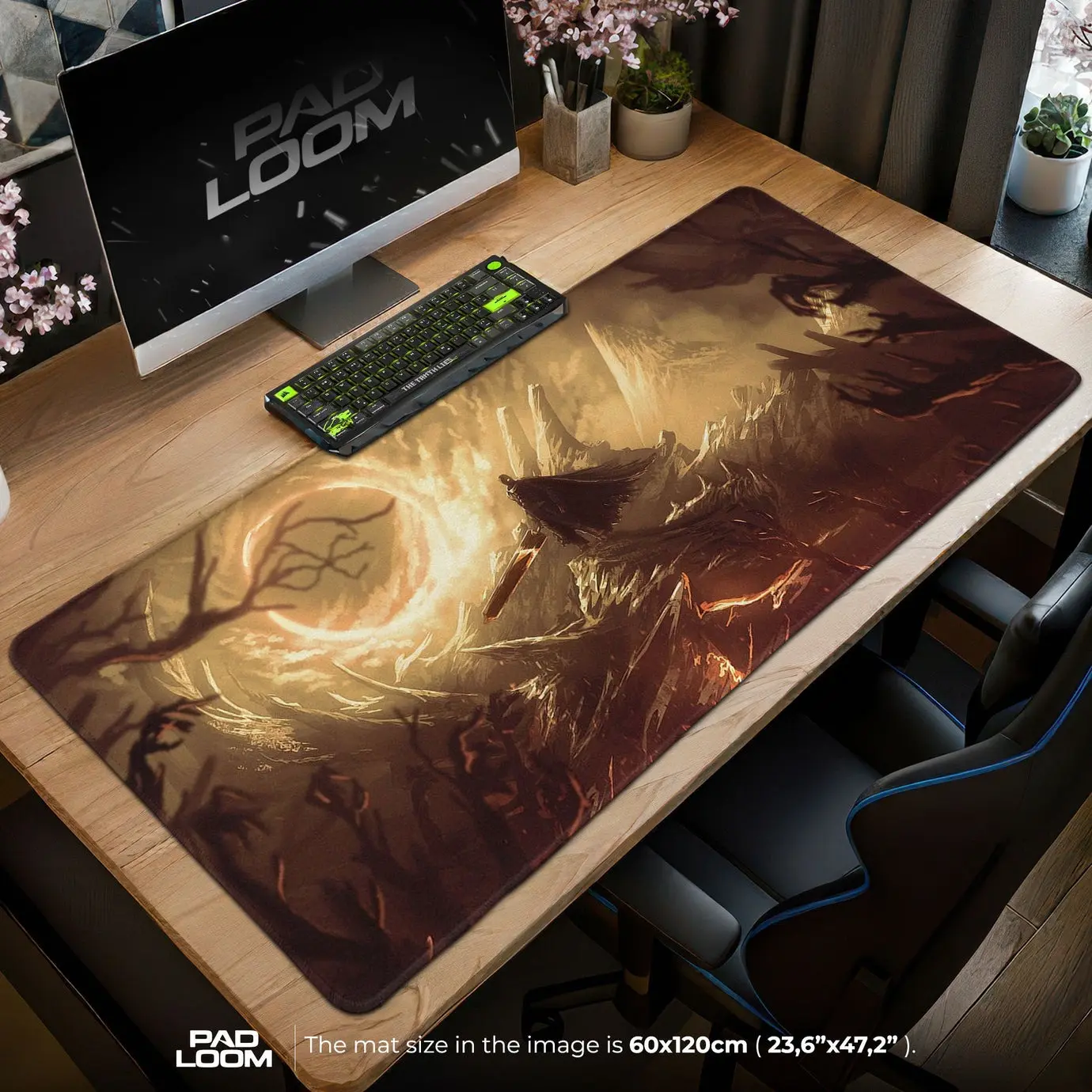 Berserk Eclipse Warrior Mouse Pad - Dark Fantasy Gaming Desk Mat, Anime Mouse Pad, Desk Mat, pc accessories.