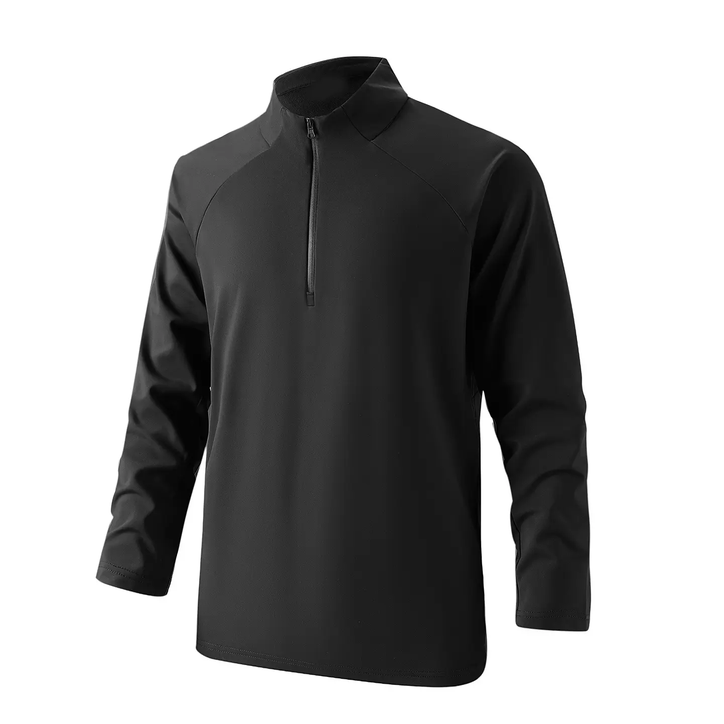 8519 stand up collar half zipper sports