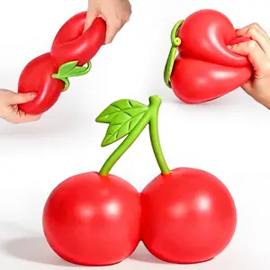 New Style  Gytera Giant Cherry Squishies, Slow Rising Stress Relief Fidget, Cute Fruit Shaped Squishies Fidget for Adults, Anxiety Relief Sensoryfor Party Favors, Birthday Gifts, Desk Decor