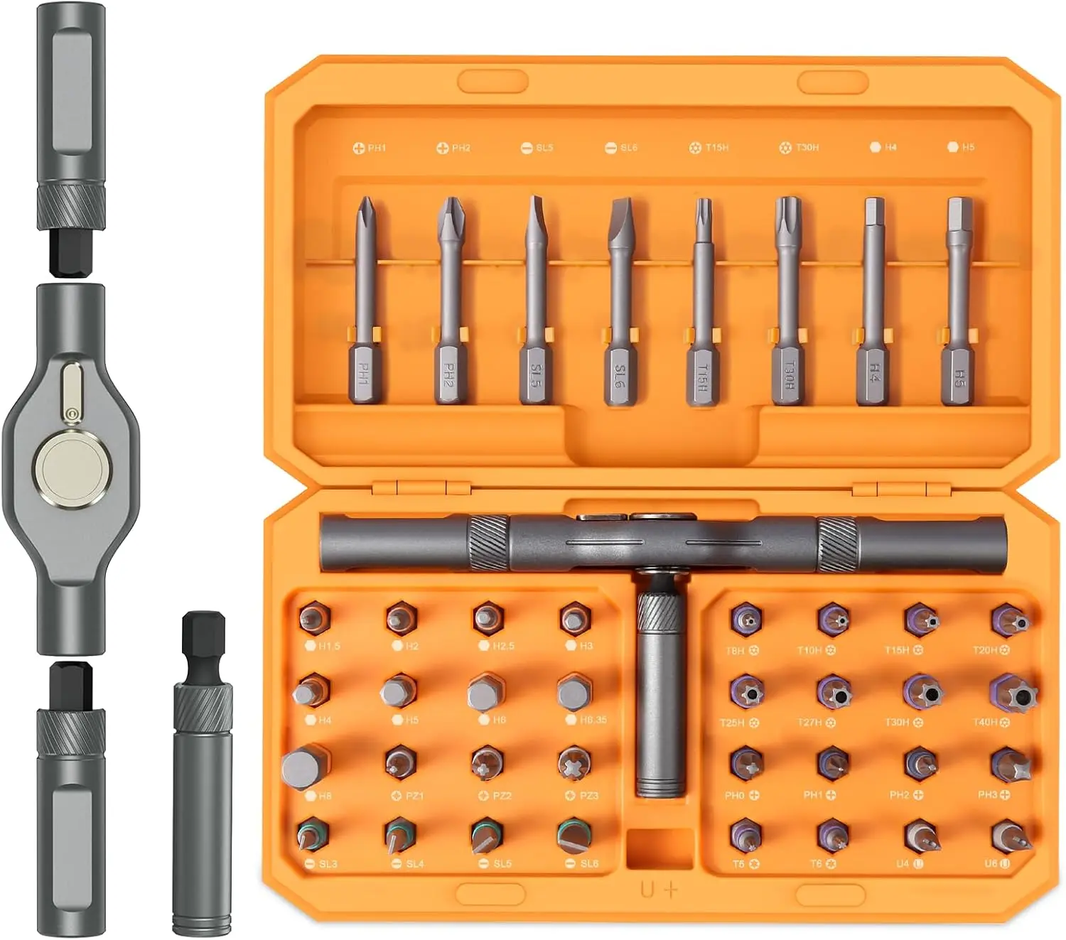 42 in 1 Ratchet  Set,   Kit, DIY Ratchet  Kit with Detachable Ratchet Handle, Portable Repair Tool Kit for Household Electronics Furniture
