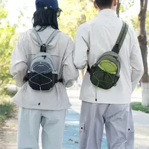 Lightweight Compact Outdoor Hiking Cycling Travel Chest Bag, Multi-Functional Two-In-One Small Backpack, Sport Casual Shoulder Crossbody Bag
