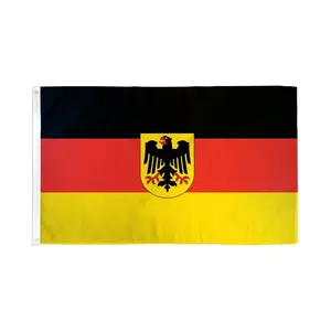 2x3ft Dye Sublimated Polyester Germany Eagle Backdrop Tapestry Banner - Bold Colors, Header Tape, Home & Festive Party Background Decoration Supply