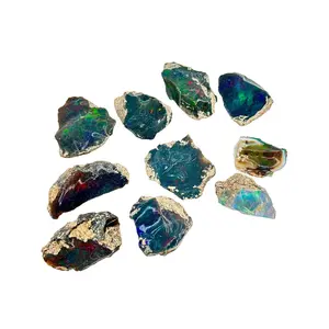 New Moon Beginnings Raw Black Ethiopian Opal Crystal - Natural Stone with Unique Coloration
