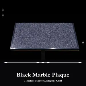 Marble Memorial Plaque with Photo – Custom Engraved Grave Marker