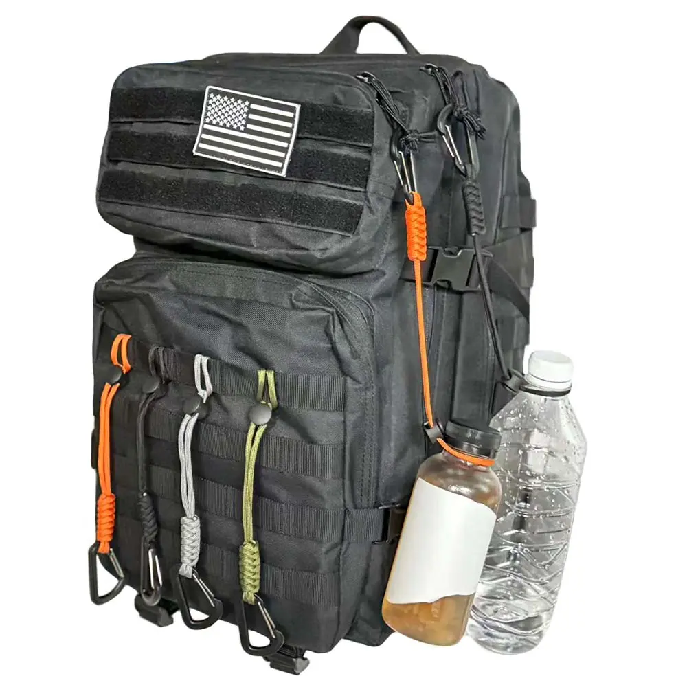 2 Count Backpack Camping Anti-Loss Umbrella Rope, Emergency Key Lanyard, Outdoor Survival Strap, Durable & Convenient Accessory, Buckle Paracords, Camping Essential