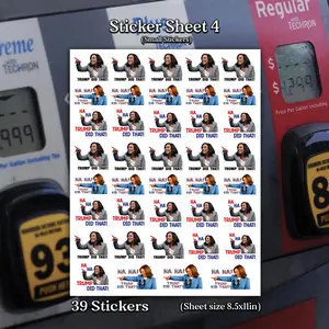 Sticker Pack - Funny Kamala " Trump Did That!" Sticker, Anti Trump Political Sticker, Laptop Sticker, Water Bottle Sticker