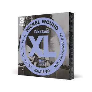 D'Addario EXL116-3D Nickel Electric Guitar Strings, Medium Heavy Bottom 3 Sets