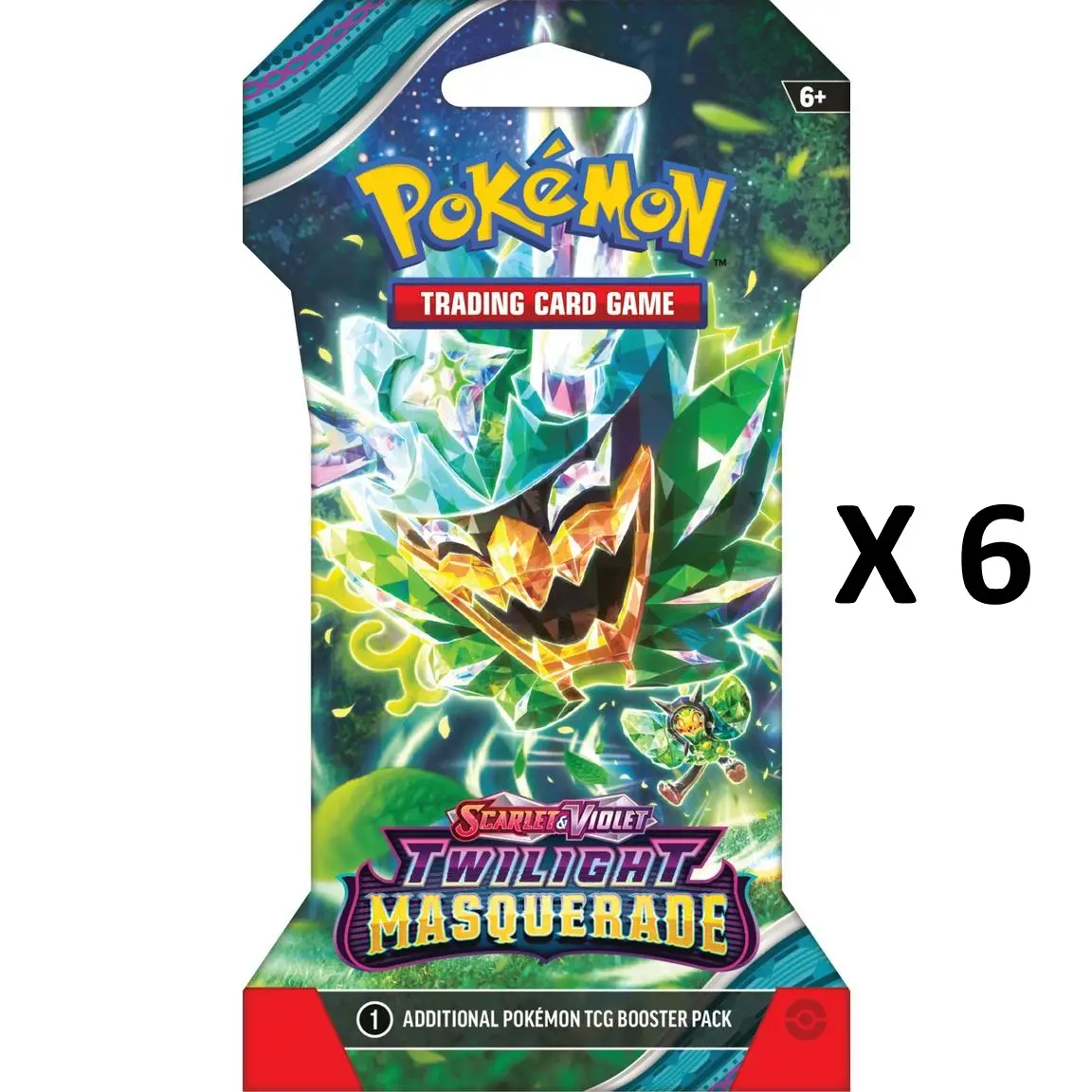Pokemon TCG: Scarlet & Violet Twilight Masquerade Sleeved Booster x 6