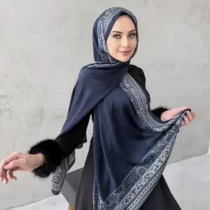 Malaysian Muslim Women Printing Fashion Simple Chiffon Hijab Shawl