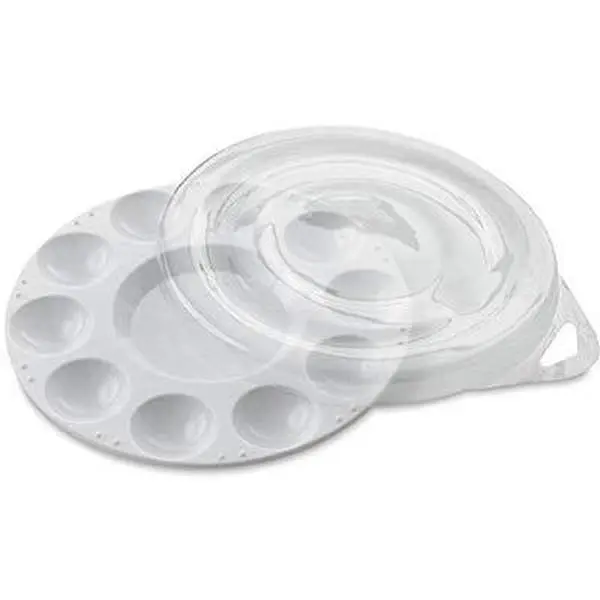 Jack Richeson 10-Well Plastic Palette - Versatile Tool for Crafting, Ideal for Various Crafting Projects